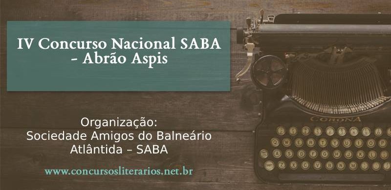 IV Concurso Nacional SABA - Abrão Aspis