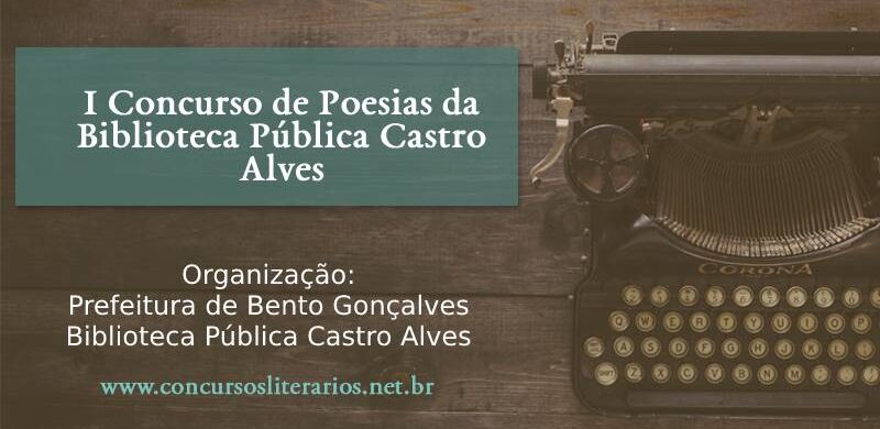 I Concurso de Poesias da Biblioteca Pública Castro Alves